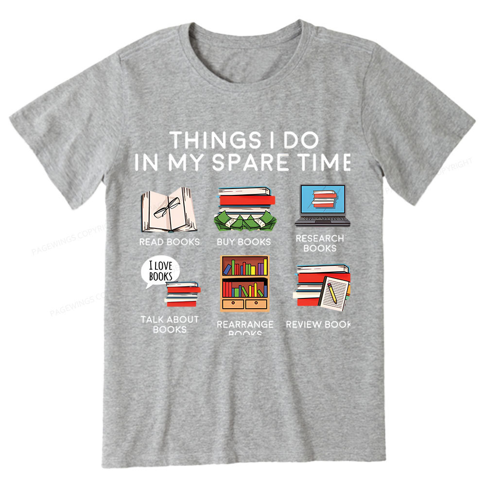 Pagewings Books Reading In My Spare Time Unisex Classic T-shirt