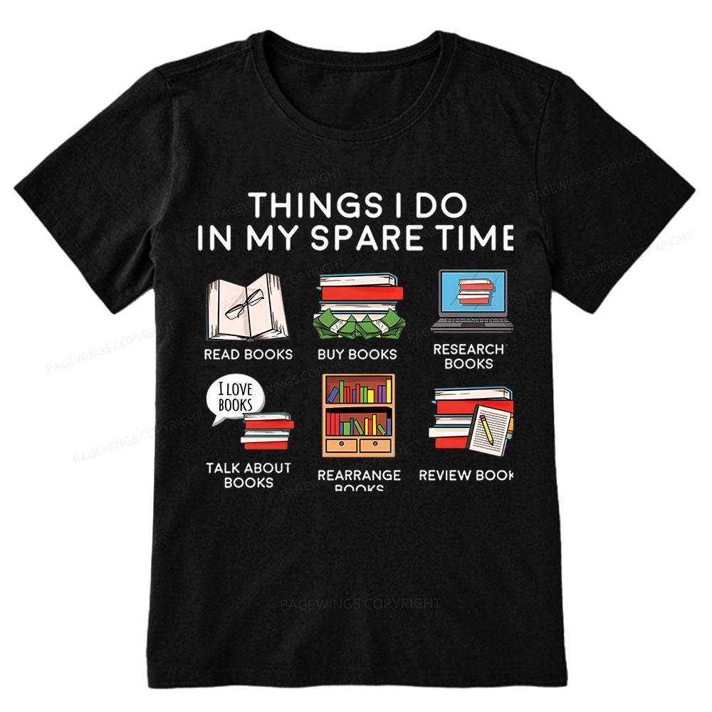 Pagewings Books Reading In My Spare Time Unisex Classic T-shirt
