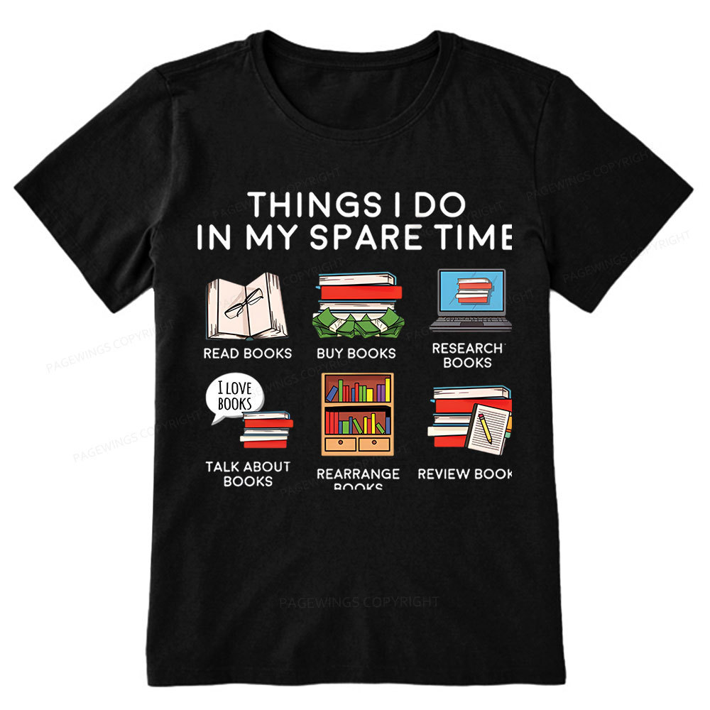 Pagewings Books Reading In My Spare Time Unisex Classic T-shirt