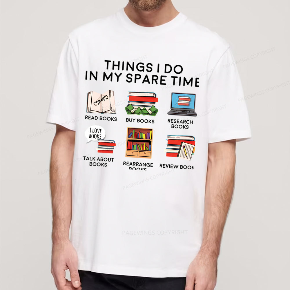 Pagewings Books Reading In My Spare Time Unisex Classic T-shirt
