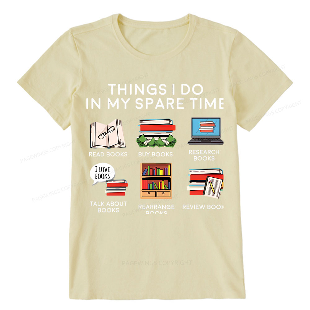 Pagewings Books Reading In My Spare Time Unisex Classic T-shirt