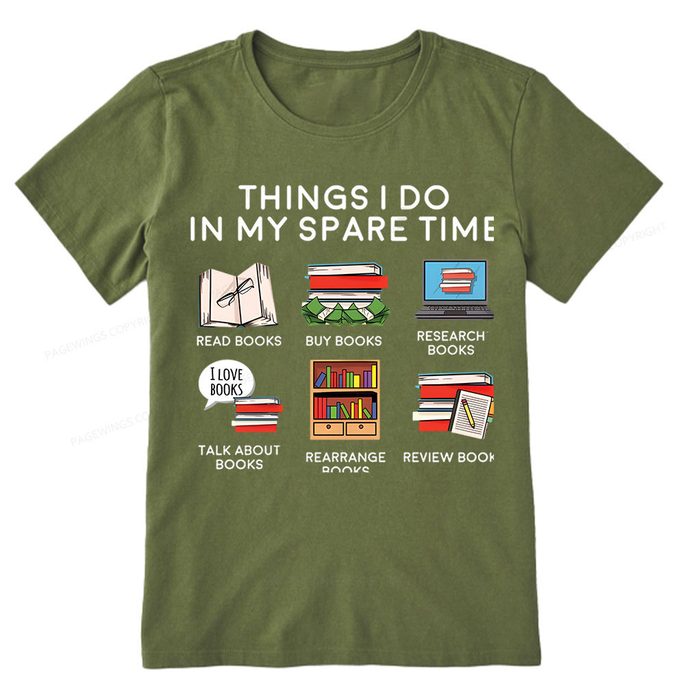 Pagewings Books Reading In My Spare Time Unisex Classic T-shirt