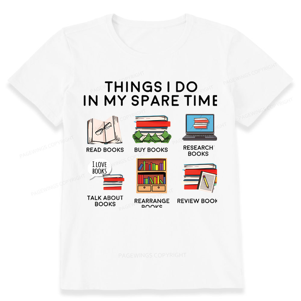 Pagewings Books Reading In My Spare Time Unisex Classic T-shirt