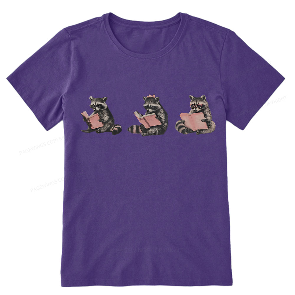 Pagewings Funny Raccoon Bookish Gift Unisex Classic T-shirt