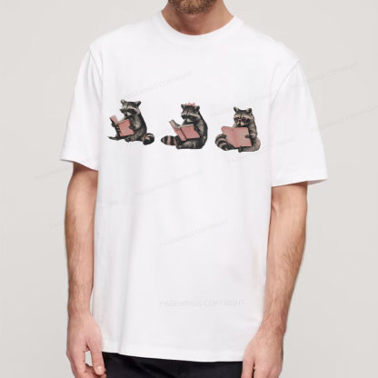 Pagewings Funny Raccoon Bookish Gift Unisex Classic T-shirt