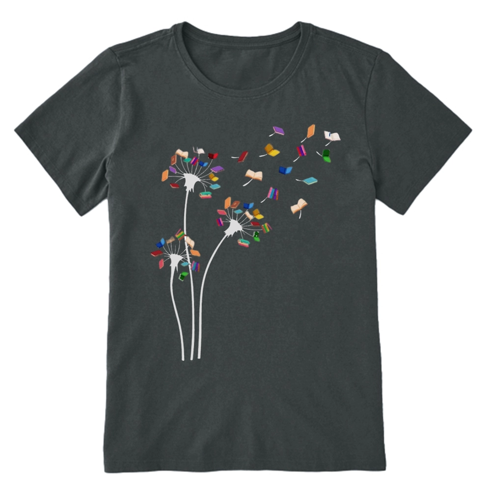 Pagewings Cute Dandelion Books Flower Fly Unisex Classic T-shirt