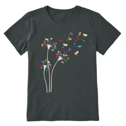 Pagewings Cute Dandelion Books Flower Fly Unisex Classic T-shirt