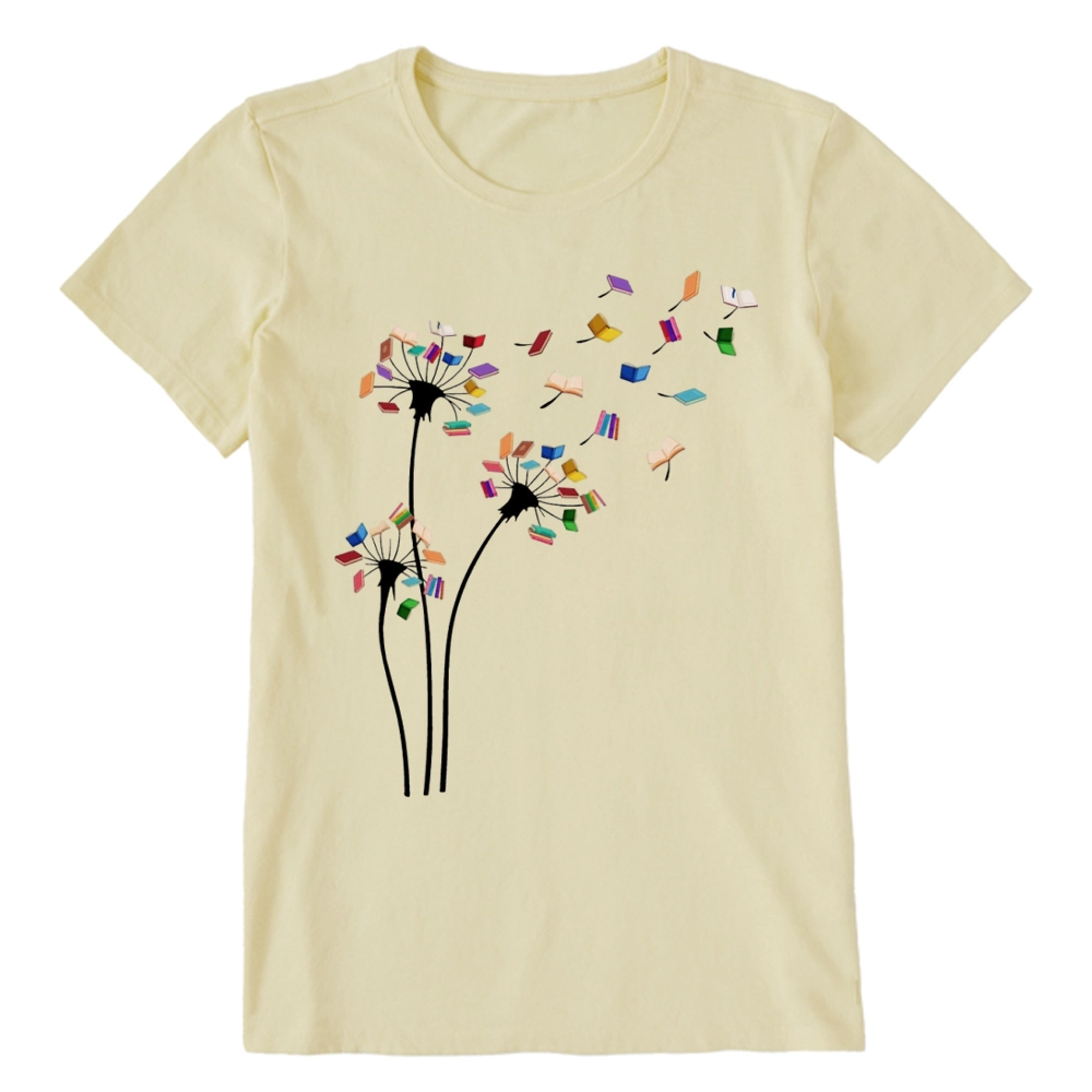 Pagewings Cute Dandelion Books Flower Fly Unisex Classic T-shirt