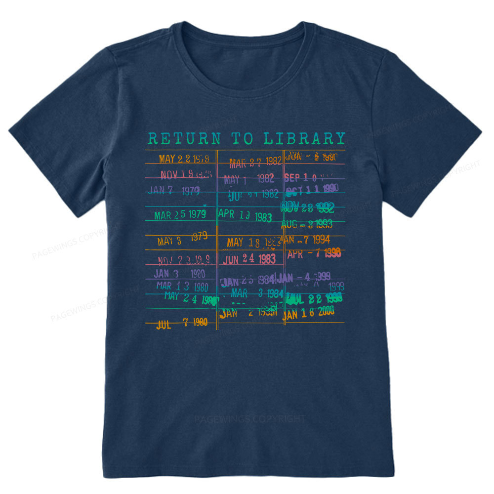 Pagewing Vintage Library Rainbow Unisex Classic T-shirt
