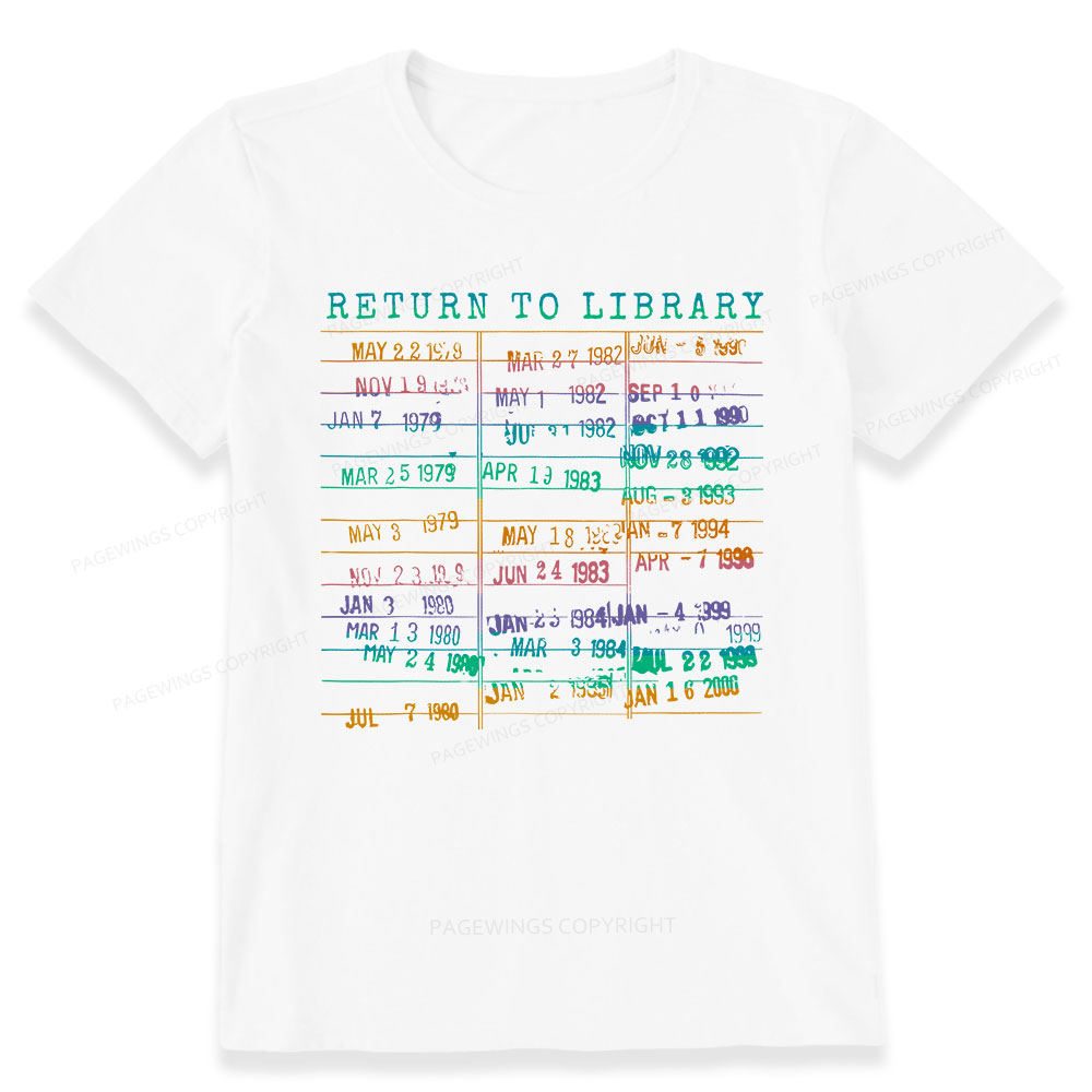 Pagewing Vintage Library Rainbow Unisex Classic T-shirt