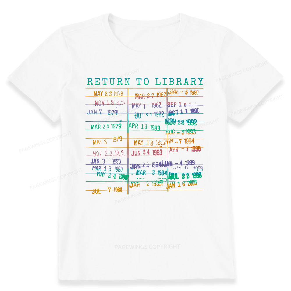 Pagewing Vintage Library Rainbow Unisex Classic T-shirt