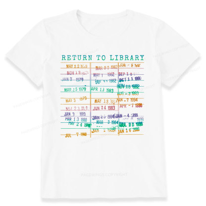 Pagewing Vintage Library Rainbow Unisex Classic T-shirt