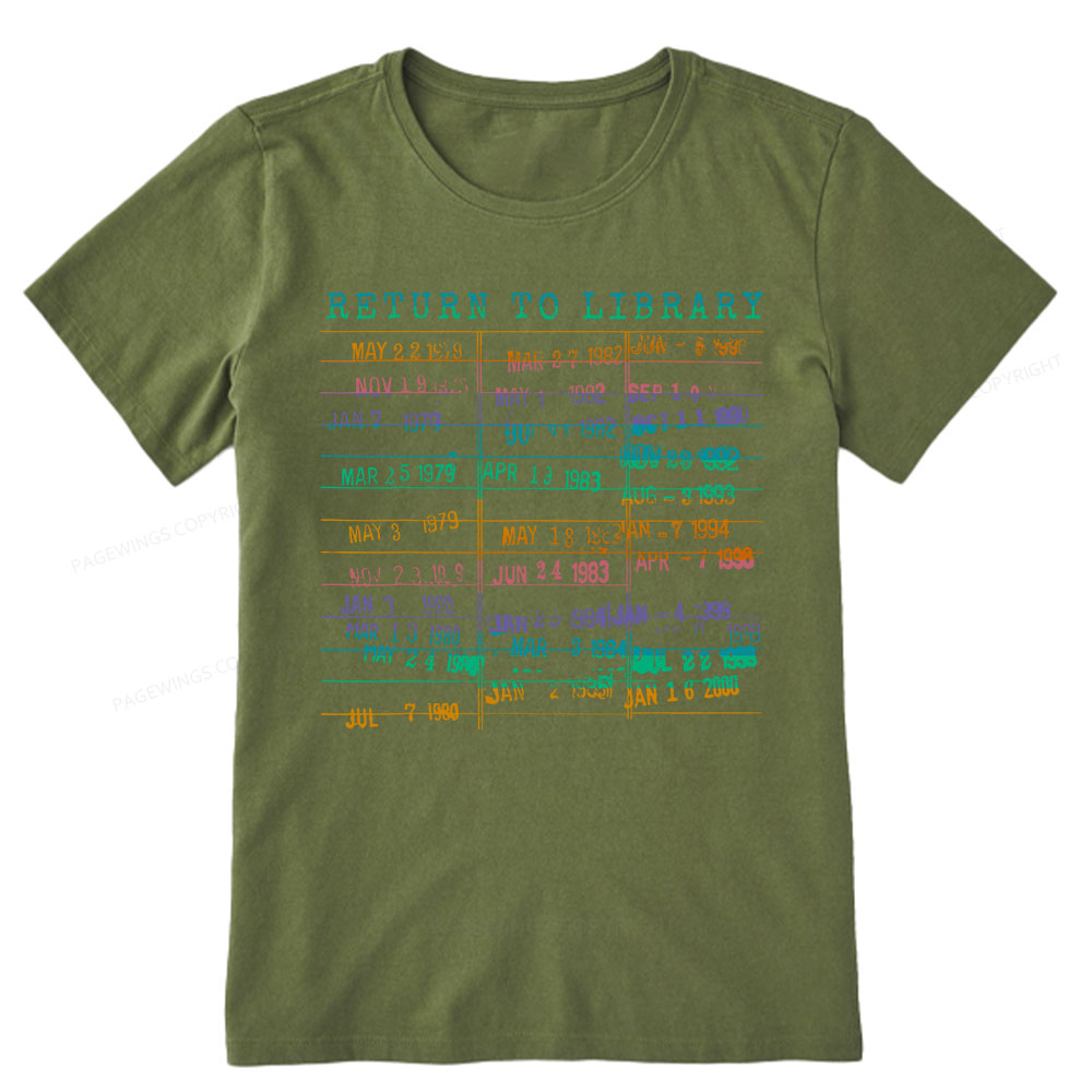 Pagewing Vintage Library Rainbow Unisex Classic T-shirt