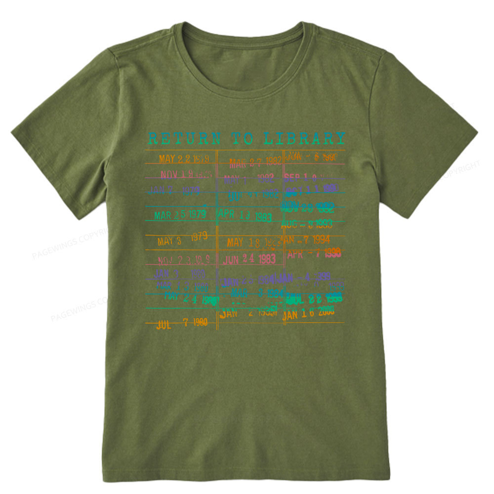 Pagewing Vintage Library Rainbow Unisex Classic T-shirt