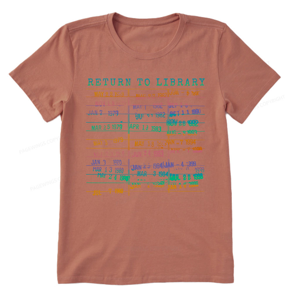 Pagewing Vintage Library Rainbow Unisex Classic T-shirt