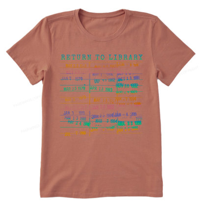 Pagewing Vintage Library Rainbow Unisex Classic T-shirt