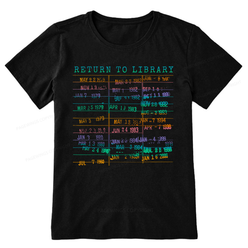 Pagewing Vintage Library Rainbow Unisex Classic T-shirt
