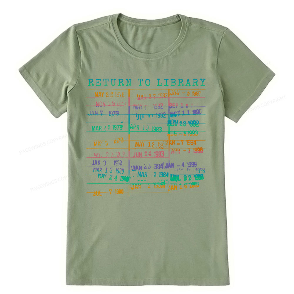 Pagewing Vintage Library Rainbow Unisex Classic T-shirt