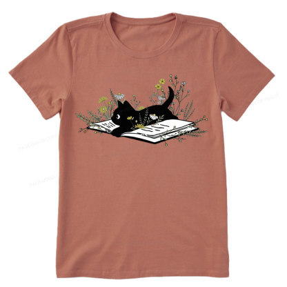 Pagewings Cute Book Cat Unisex Classic T-shirt
