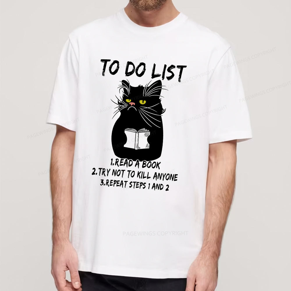 Pagewings Black Cat To Do List  Unisex Classic T-shirt