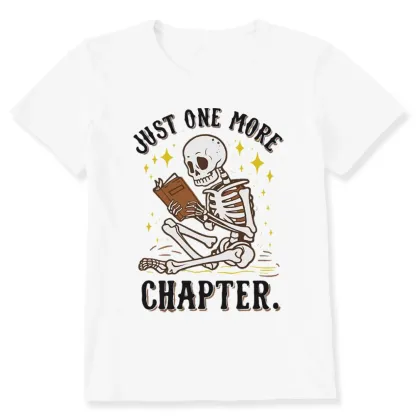 Pagewings Just One More Chapter Halloween Skeleton Unisex Classic T-shirt