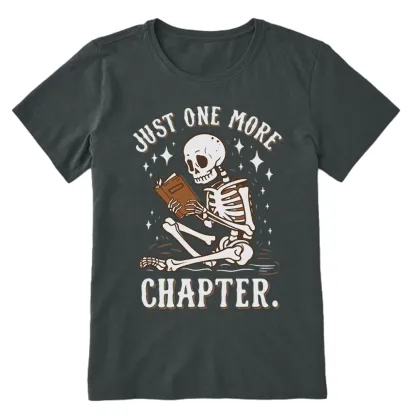 Pagewings Just One More Chapter Halloween Skeleton Unisex Classic T-shirt