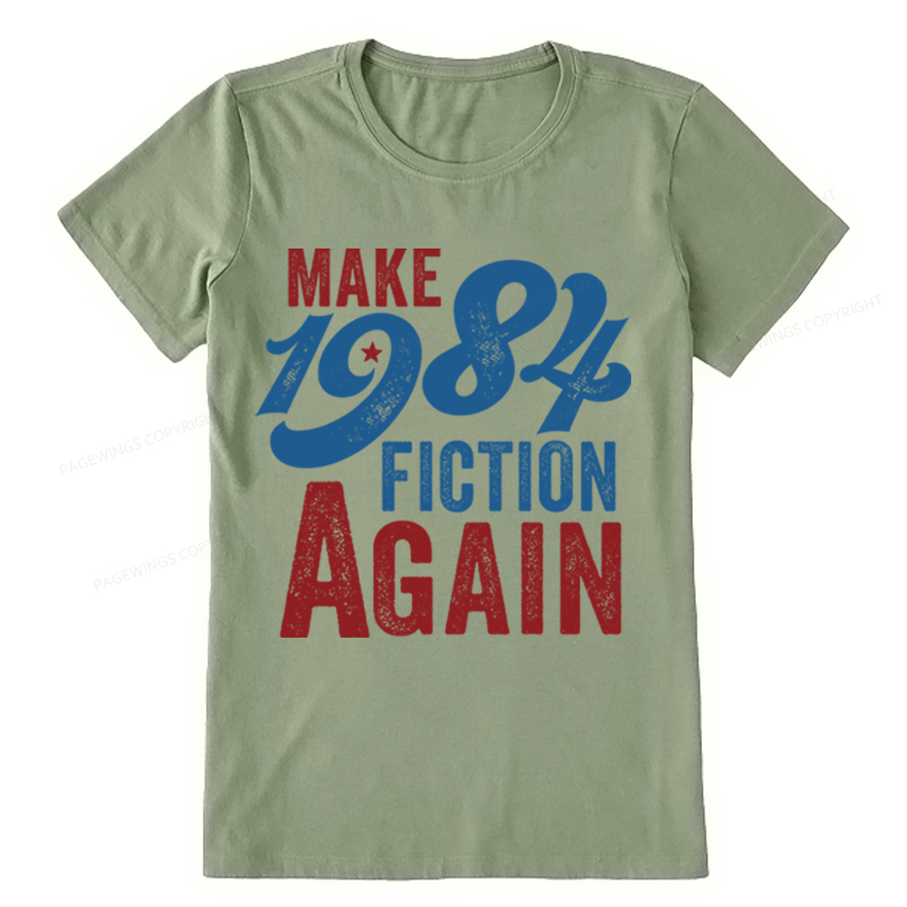 Pagewing Make 1984 Fiction Again Solid and Distressed Unisex Classic T-shirt