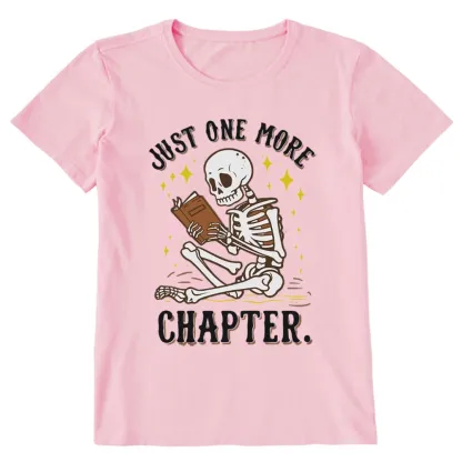 Pagewings Just One More Chapter Halloween Skeleton Unisex Classic T-shirt