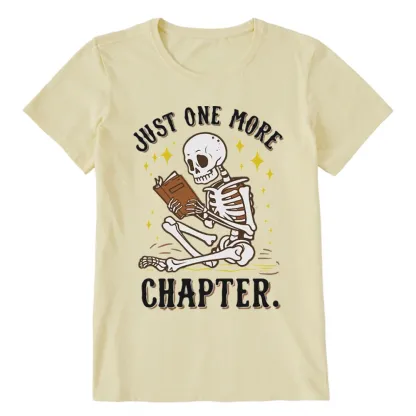 Pagewings Just One More Chapter Halloween Skeleton Unisex Classic T-shirt