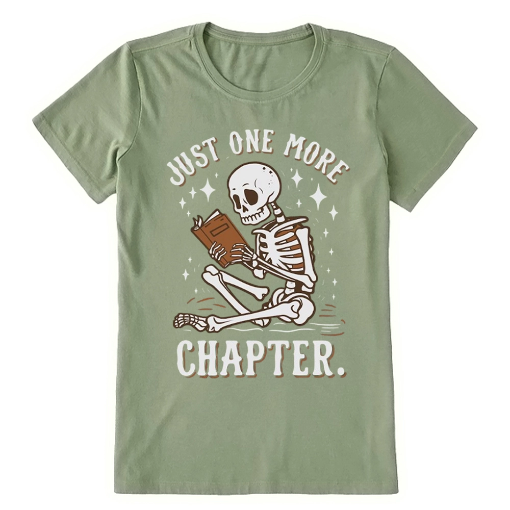 Pagewings Just One More Chapter Halloween Skeleton Unisex Classic T-shirt