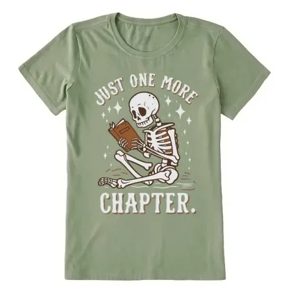 Pagewings Just One More Chapter Halloween Skeleton Unisex Classic T-shirt