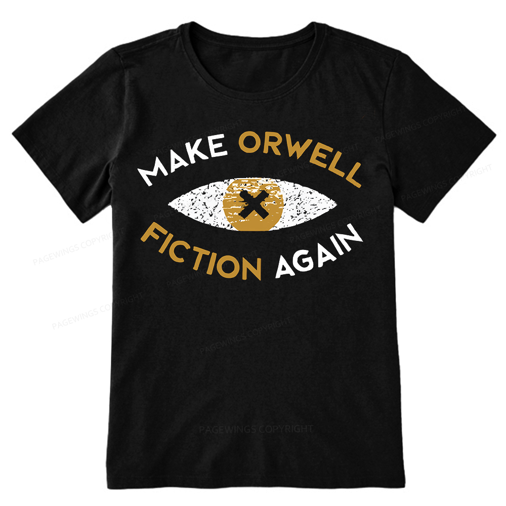 Pagewings Make Orwell Fiction Again - Dystopian Literature Philosophy Unisex Classic T-shirt