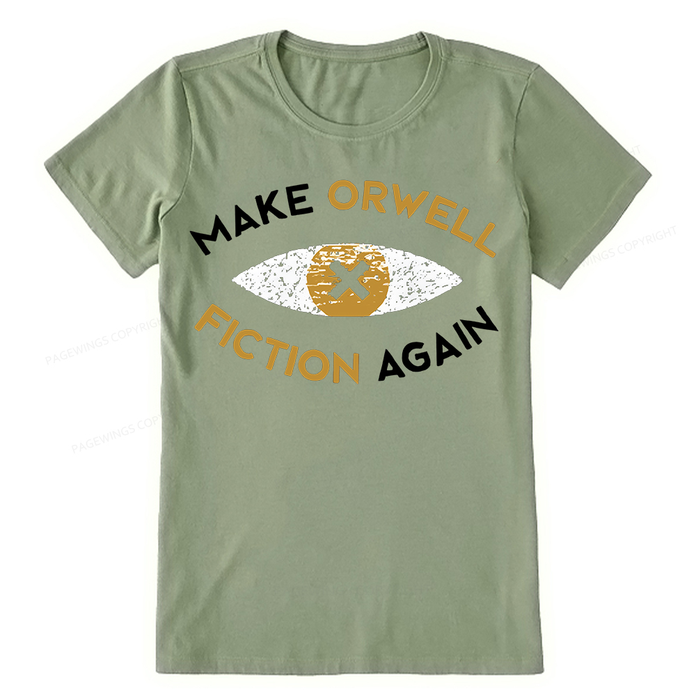 Pagewings Make Orwell Fiction Again - Dystopian Literature Philosophy Unisex Classic T-shirt