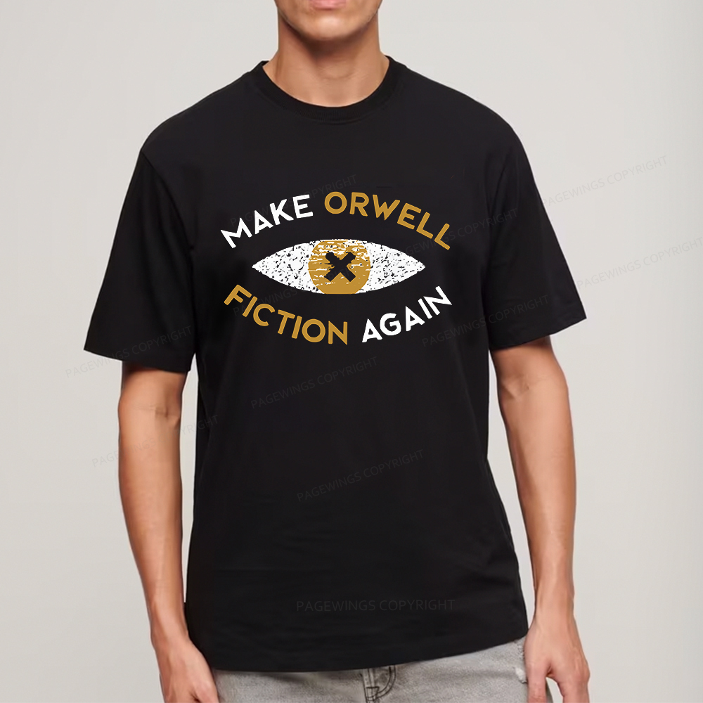 Pagewings Make Orwell Fiction Again - Dystopian Literature Philosophy Unisex Classic T-shirt
