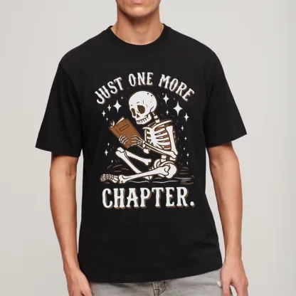 Pagewings Just One More Chapter Halloween Skeleton Unisex Classic T-shirt