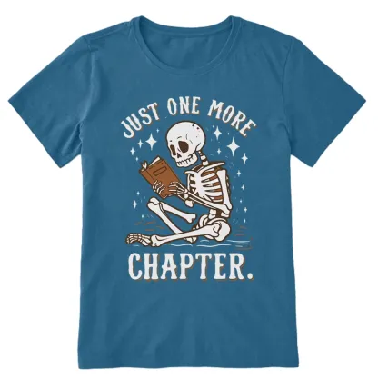 Pagewings Just One More Chapter Halloween Skeleton Unisex Classic T-shirt