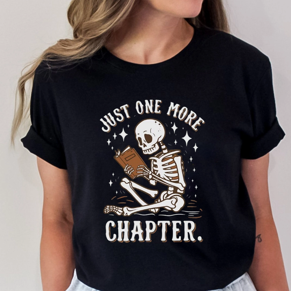 Pagewings Just One More Chapter Halloween Skeleton Unisex Classic T-shirt