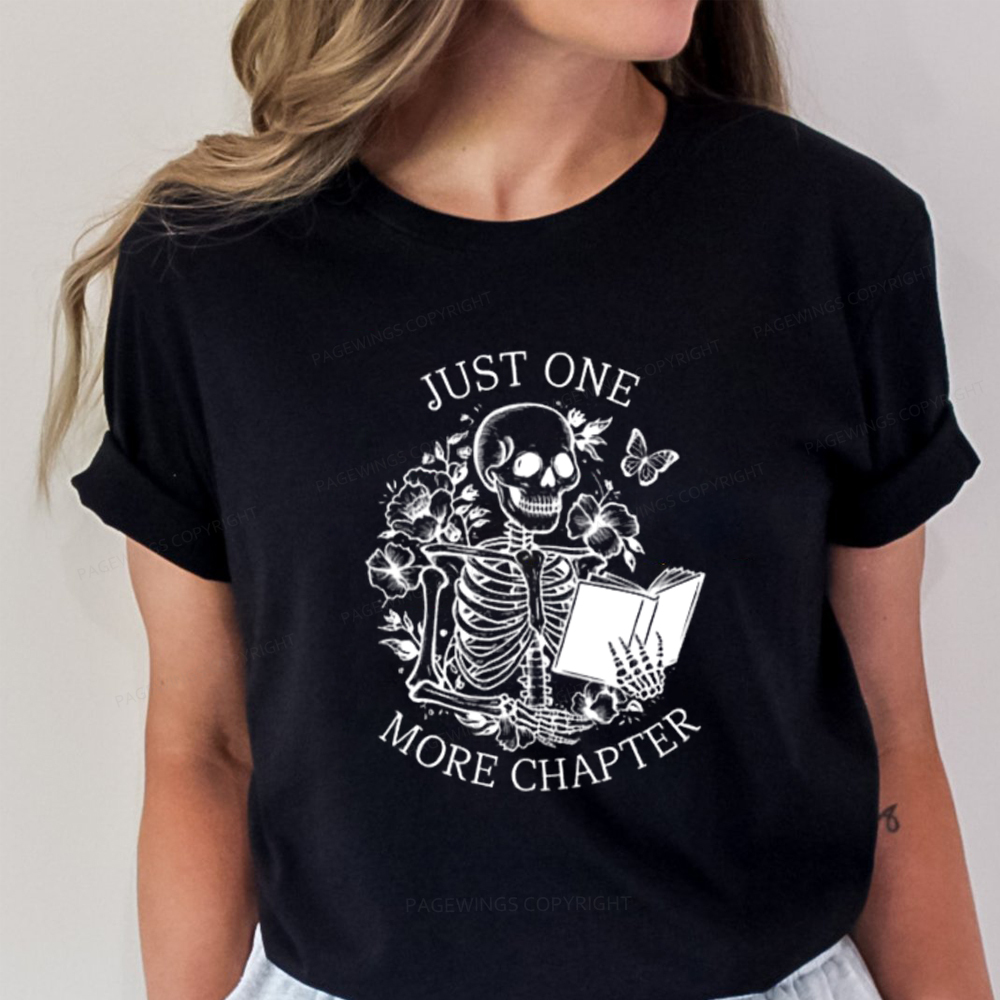 Pagewings One More Chapter Skeleton Unisex Tee Unisex Classic T-shirt