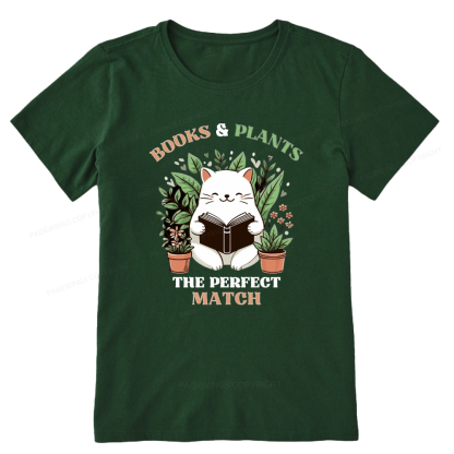 Pagewings Books And Plants - The Perfect Match T-Shirt Unisex Classic T-shirt
