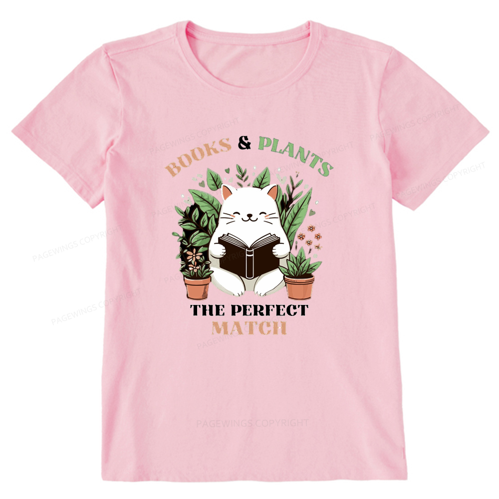 Pagewings Books And Plants - The Perfect Match T-Shirt Unisex Classic T-shirt