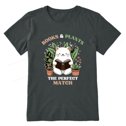 Pagewings Books And Plants - The Perfect Match T-Shirt Unisex Classic T-shirt