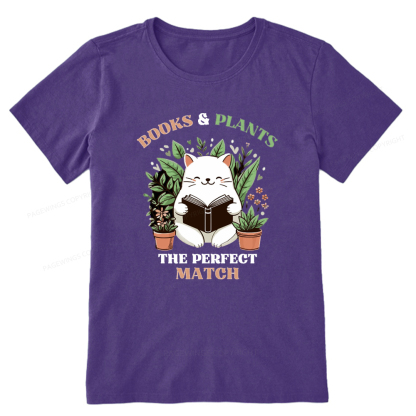 Pagewings Books And Plants - The Perfect Match T-Shirt Unisex Classic T-shirt