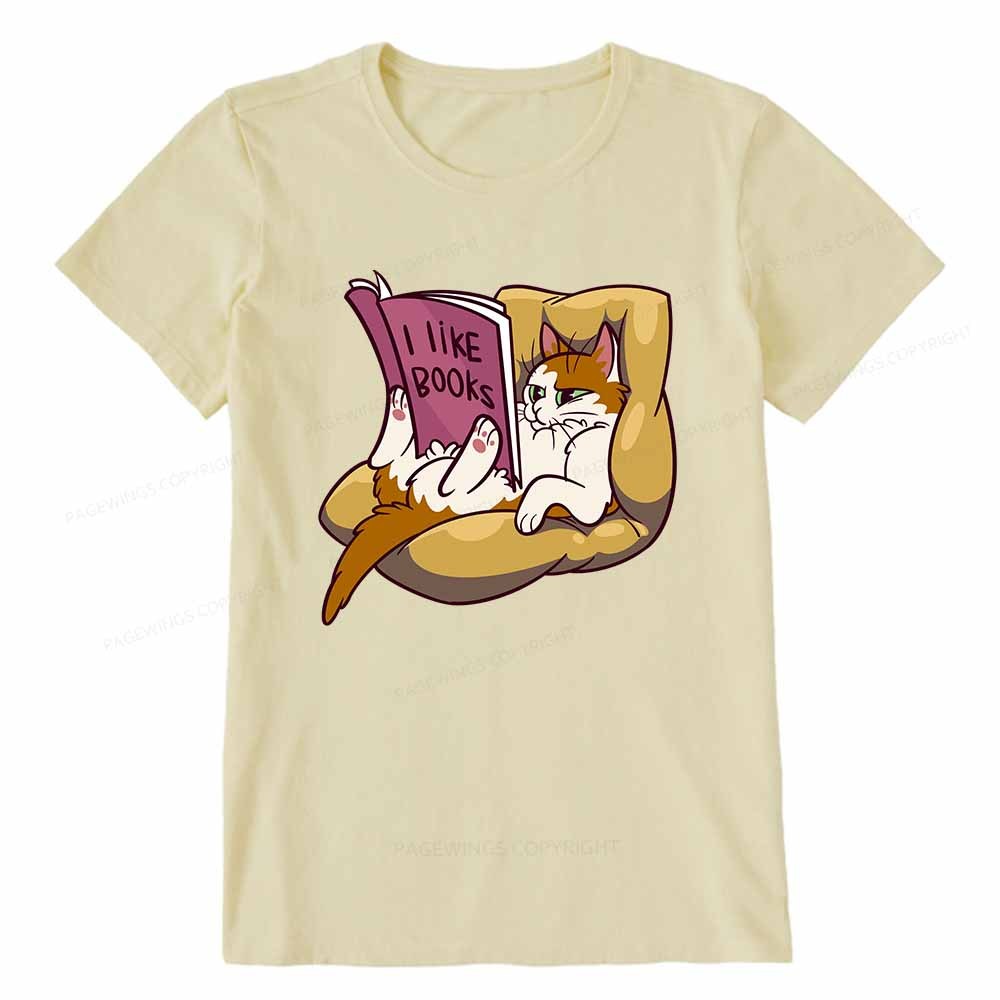 Pagewings A Cat That Likes Reading Books Unisex Classic T-shirt