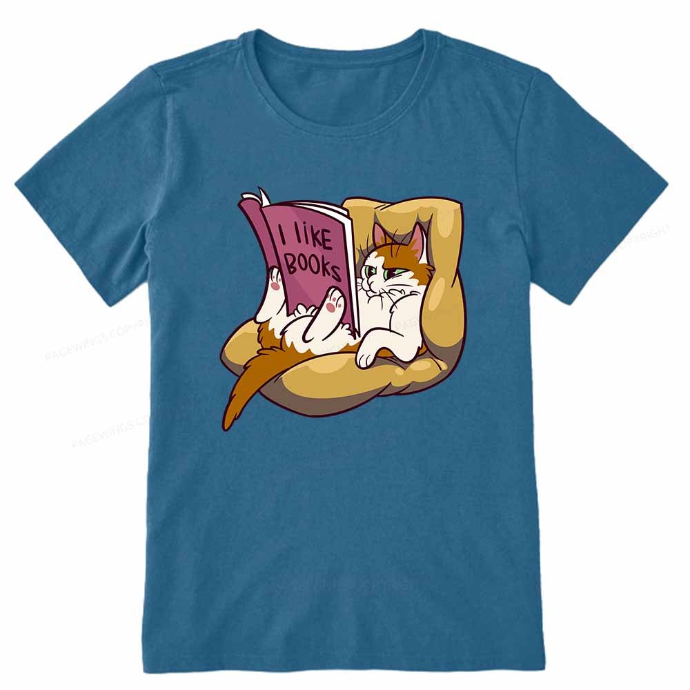 Pagewings A Cat That Likes Reading Books Unisex Classic T-shirt