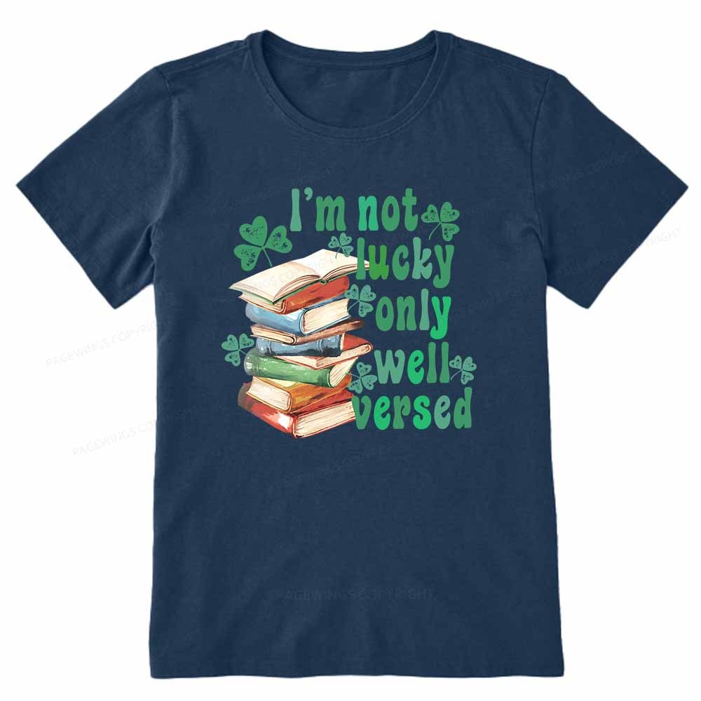 Pagewings St Patty Day Trendy Retro Book Shamrock Shirt Unisex Classic T-shirt