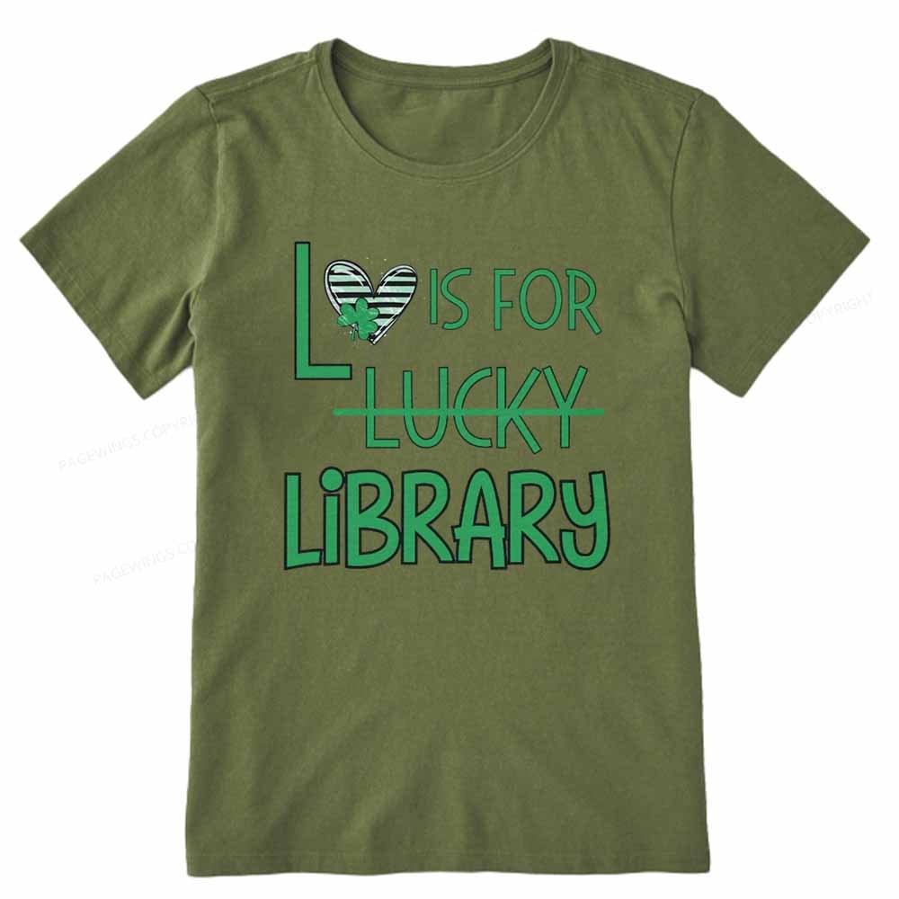 Pagewings St Patricks Day Librarian Tshirt Unisex Classic T-shirt