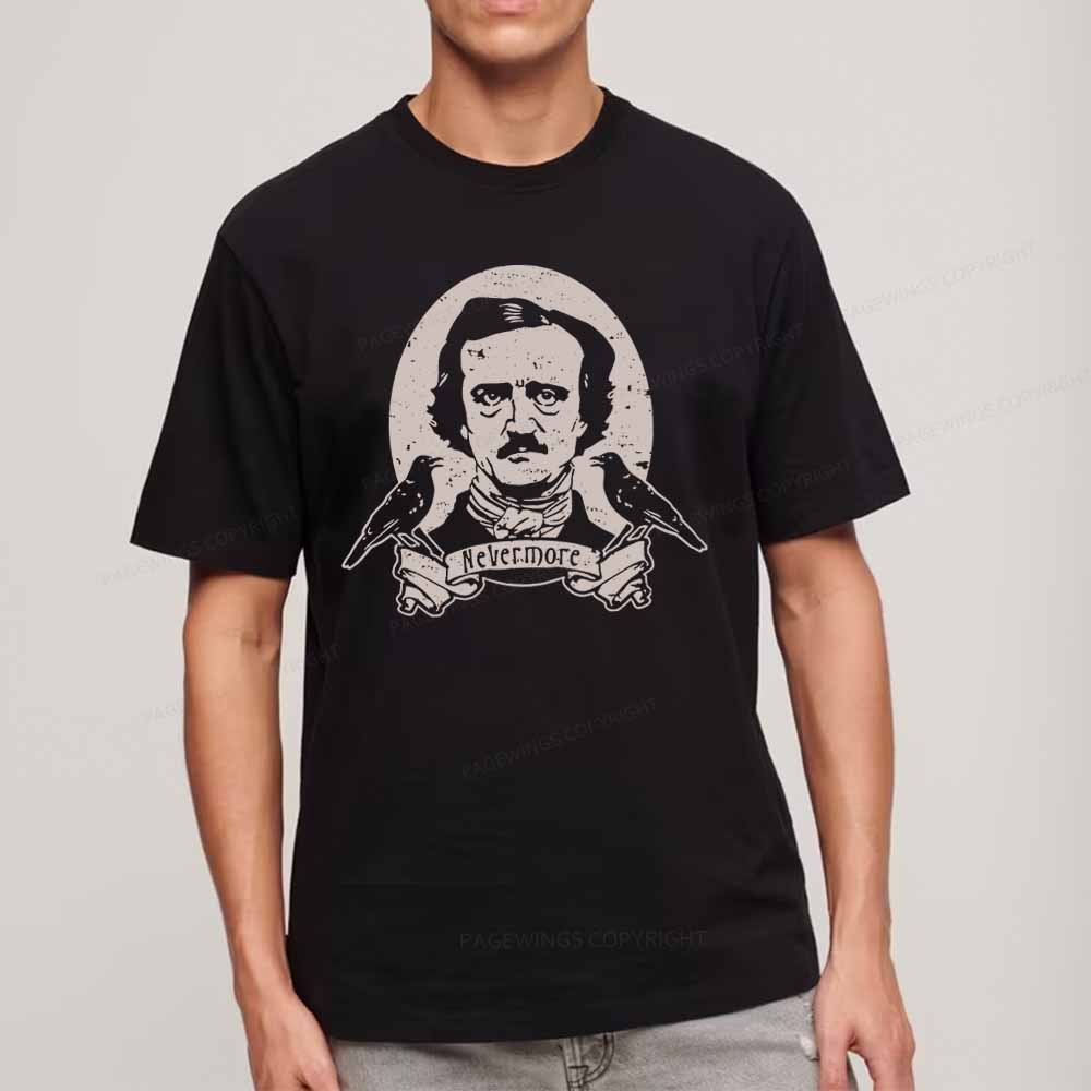 Pagewings Literary Vintage Stephen Allen King HP Lovecraft Book Unisex Classic T-shirt