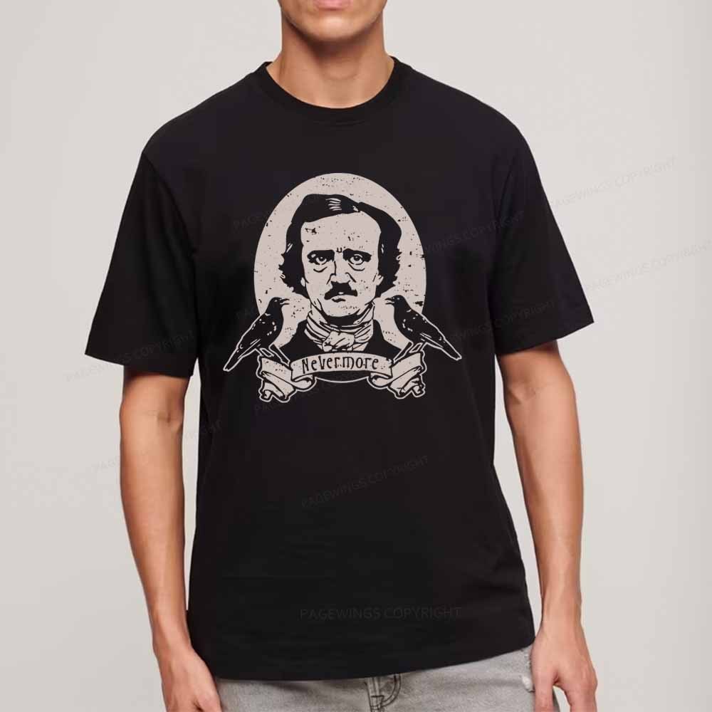 Pagewings Literary Vintage Stephen Allen King HP Lovecraft Book Unisex Classic T-shirt