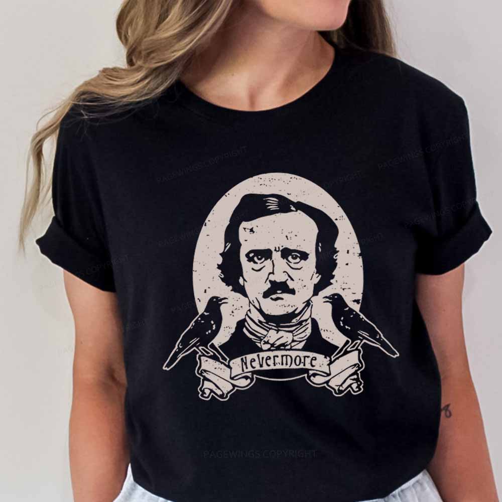 Pagewings Literary Vintage Stephen Allen King HP Lovecraft Book Unisex Classic T-shirt