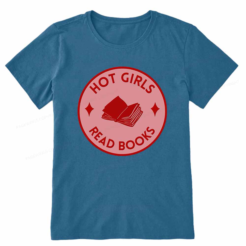 Pagewings Hot Girls Read Books Unisex Classic T-shirt